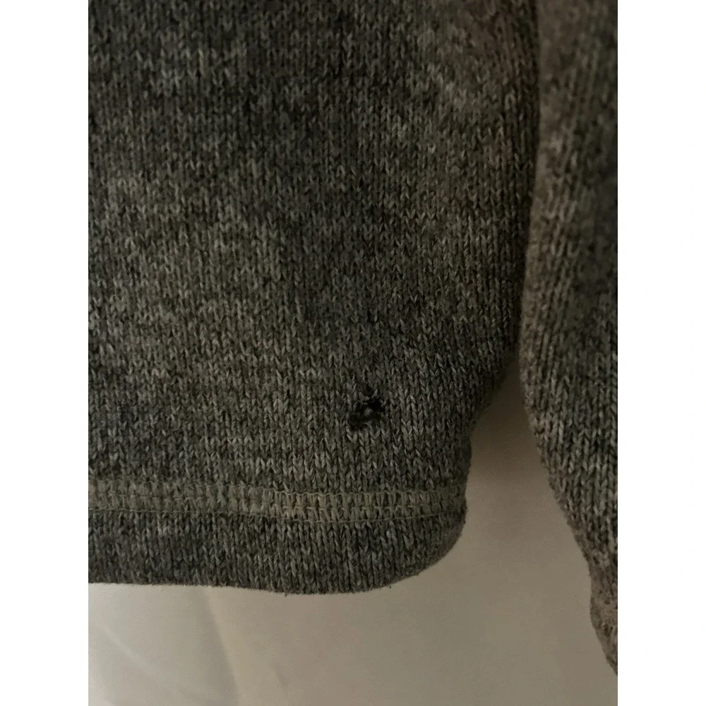 The North Face Mens Medium 1/4 Zip Fleece Pullover Gray Sweater Knit‎
